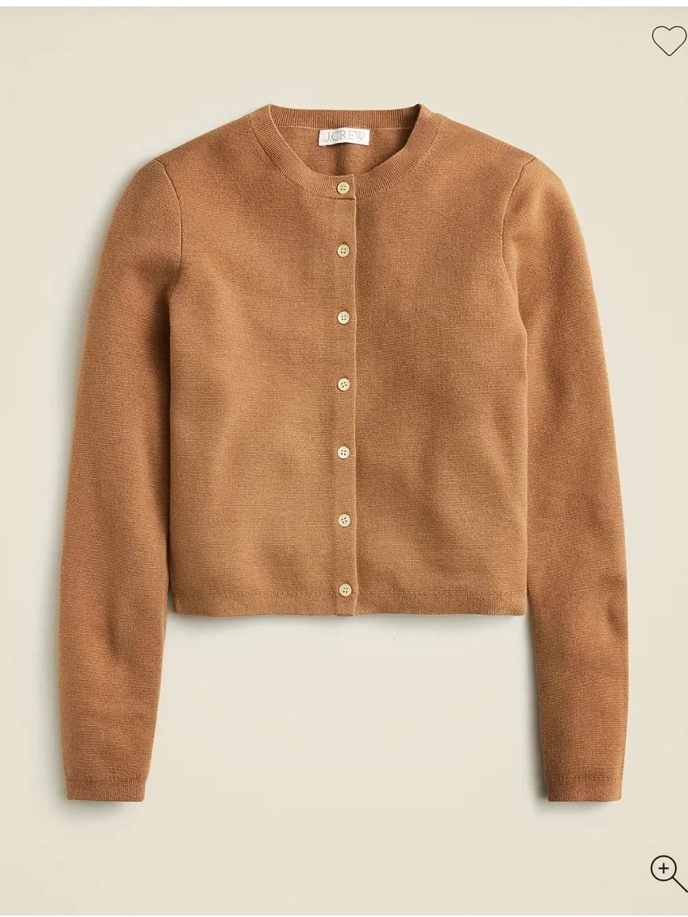 J.Crew Cardigan Sweater in TENCEL lyocell Button Up Brown Size XS NEW